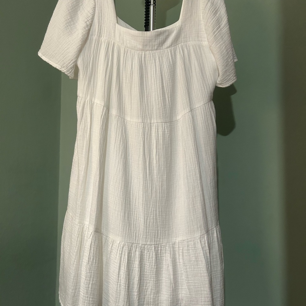 Rails White Textured Dress